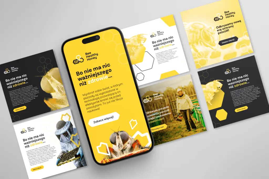 Makieta prezentująca branding dla startupu