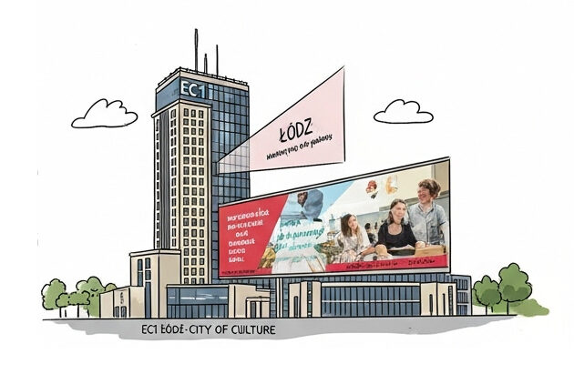 Kampania na biurowcu agencji marketingowej z Łodzi